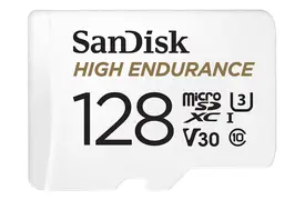SanDisk High Endurance 128 GB microSDXC Karte mit SD-Adapter, C10, U3, V30