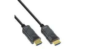 InLine HDMI AOC Kabel, 8K4K, 10 m, Ultra High Speed HDMI Kabel, schwarz