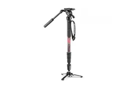 Manfrotto Element MIIA4 LIVE Aluminium Video-Einbeinstativ Kit mit Fluidkopf