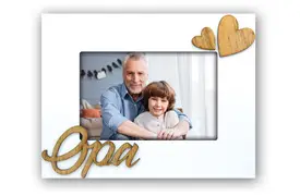 ZEP Opa 10x15 cm weiß Tischrahmen Querformat, aus Holz