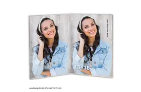 ZEP Acryl-Doppelrahmen 10x15 cm hoch