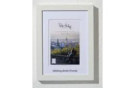 Peter Hadley Andria 15x20 cm weiß, mit 10x15 cm Ppt. (kalt-weiß), MDF-Rahmen