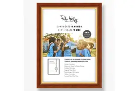 Peter Hadley Messina A4 cm, braun+gold Holzrahmen