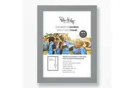 Peter Hadley Amalfi A4, grau, Holzrahmen