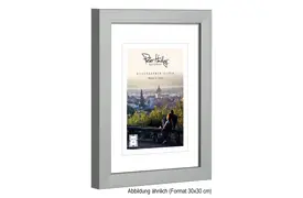 Peter Hadley Amalfi 30x30 cm, grau mit Passepartout 15x15cm, Holzrahmen