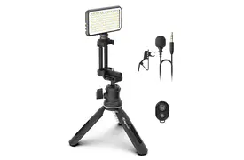 DigiPower INSTRUCTOR Prof. Vlogging Kit LED-Leuchte+Lavalier-Mikro+Fernauslöser