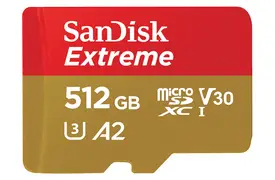SanDisk Extreme 512GB microSDXC 190 MB/s UHS-I, C10, U3, V30, A2 + SD Adapter