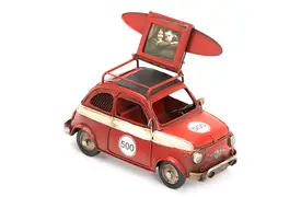 KPH Auto rot 20x10x12 cm Dekorahmen + Spardose aus Metall