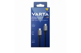 Varta USB Type C to Type C 100 Watt, 2m Speed Charge & Sync Cable, 10 Gbit/s