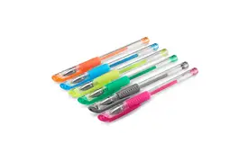 Hama Glitter Gelschreiber 6er Set silber Neon Glitter-grün/orange/blau/pink/gelb