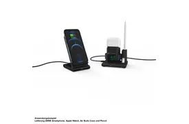 ADAM Elements OMNIA Q4 4-in1 kabellose Ladestation für iPhone, Smartphone...