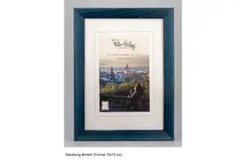 Peter Hadley Nina 10x15 cm ozeanblau, Holzrahmen