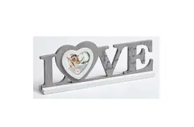 Walther Love 8x7,7 cm Tischrahmen grau Holzrahmen zum Stellen