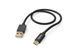 Hama Fabric USB-A - USB-C Ladekabel 1,5 m Nylon, schwarz