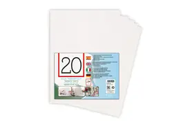 ZEP Bilbao A4 20 Blatt weiß, magnetische selbsthaftende Blätter für Ringalben