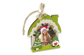 ZEP Weihnachtsanhänger Koda C 6x6cm grün aus Holz