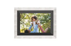 Braun DigiFrame 10B WiFi grau+schwarzes Passepartout, digitaler Bilderrahmen