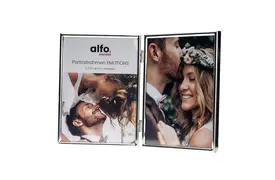 alfo. Emotions 2x 13x18 cm silber-glanz hoch Porträtrahmen