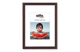 alfo. Rondo 30x45 cm dunkelbraun, Holzrahmen