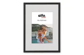 alfo. Tibet 10x15 cm schwarz-matt, Alurahmen