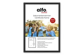 alfo. Tibet A4 schwarz-matt, Alurahmen