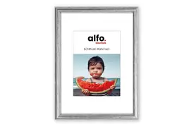 alfo. Rondo 9x13 cm silber, Holzrahmen