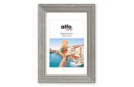 alfo. Arezzo 13x18 cm grau, Holzrahmen
