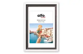 alfo. Neapel 20x30 cm weiß-anthrazit, Holzrahmen