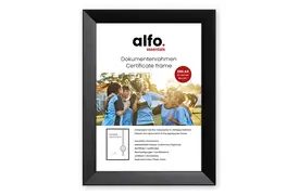 alfo. Nina DIN A4 schwarz, Holzrahmen