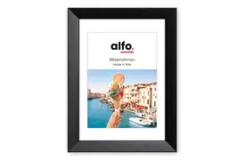 alfo. Nina 30x30 cm schwarz m. Ppt 15x15 cm, Holzrahmen