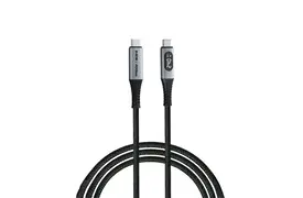 Verbatim USB-C/USB-C 240W 1,2m LED-Anz. Ladekabel schwarz, Sync&Charge, 40GBit/s
