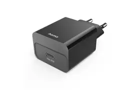 Hama 20W, USB-C Schnellladegerät schwarz Power Delivery
