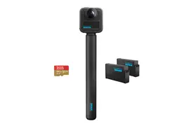 GoPro MAX2 Black Accessory Hard Bundle Actioncam, 2x Akkus, 64GB microSD-Karte
