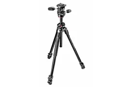Manfrotto 290 Dual Alustativ mit 3-Wege Neiger, 3 Segmente