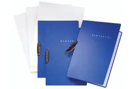 Pagna Bewerbungsmappe SWING blau 2-teilig mit Kunststoffklemme 3er-SET