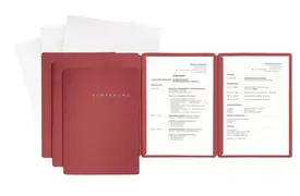 Pagna Bewerbungsmappe SPECIAL rot 3-teilig 3er-SET