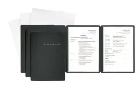 Pagna Bewerbungsmappe SPECIAL schwarz 3-teilig 3er-SET