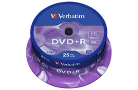 Verbatim DVD+R 16x, 25er Spindel